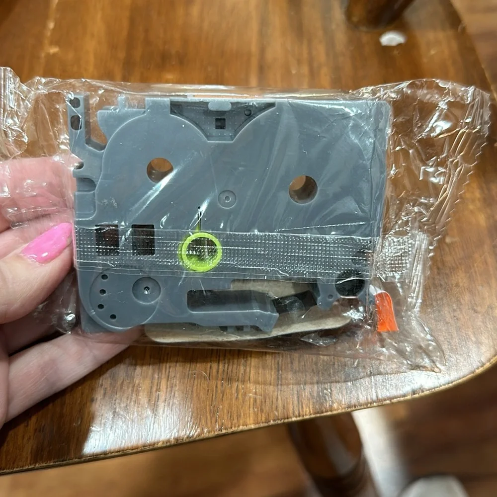 Fluorescent Orange laminated tape for Brother P-Touch label maker